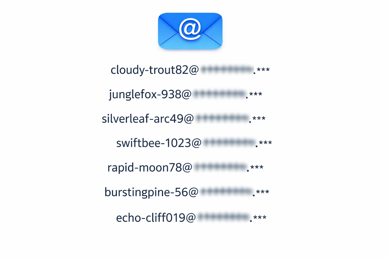 Unique emails and passwords illustration